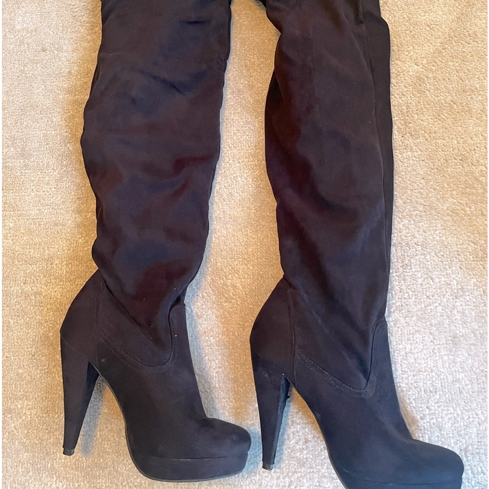 Over the knee platform boot